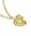 Sieradensetje  oorbellen en ketting met hanger alle dubbelzijdig hartje opengewerkt goud kleur