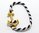 gevlochten armband met goud kleurige anker sluiting ± 17 cm