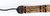 Bamboe armband 15 cm  met oranje kralen en leer stukjes + katoenen koord ±19cm