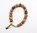 Houten kralen armband elastisch met goudkleurige accentenhartjes bedel  en verlengkettinkje ± 24cm
